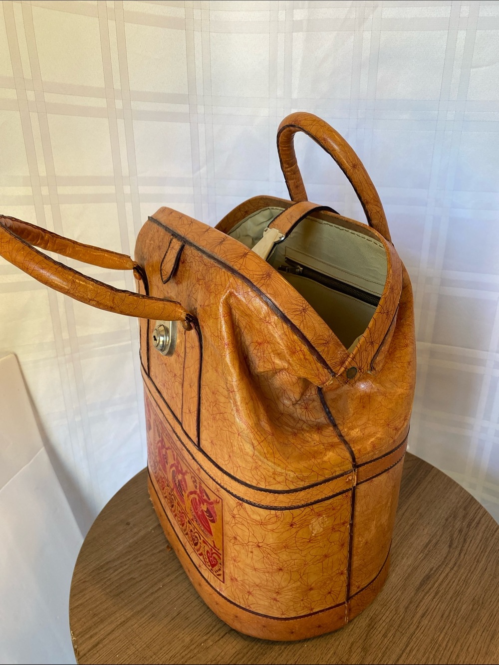Vintage Hand Tooled Doctor Bag Doctors Medicine Bag Leather Handbag Purse - Picture 3 of 13